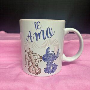 Disney's Lilo and Stitch "te amo" angel kiss coffee mug